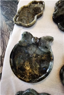 Lemurian Blue Granite Kitchen Accessories Tray For Decor