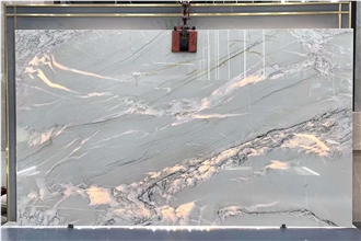 Brazil Macaubas Fantasy White Arabescato Quartzite Slabs