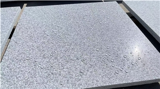 Shandong White G341 Granite Tiles MRT Floor