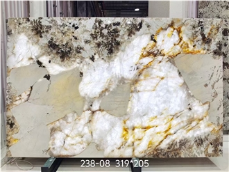 Brazil Backlit Pandora Quartzite Slabs For Wall Decoration