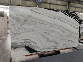 Natural Stone Polished Panda White Marble Slabs