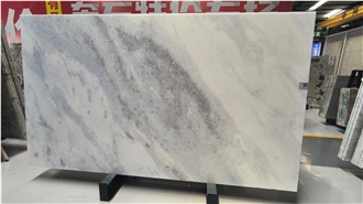 Polished Yunnan Crystal Blue Marble Slabs For Decoration