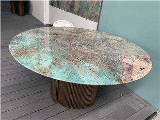 Amazonite Green Granite Round Dining Table