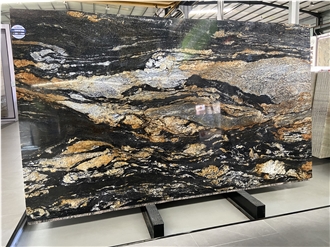 Black Fusion Gold Granite Polished Slabs