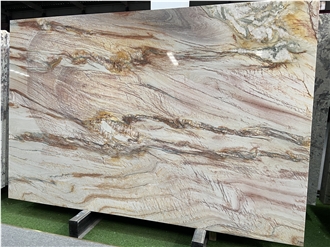 Golden Macaubas Fantasy Quartzite Slabs