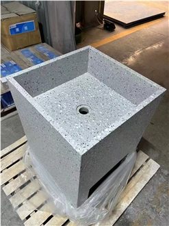 China's Exquisite Terrazzo Polishing Project Kitchen Sink