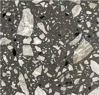 Gray Is Durable And Cheap Terrazzo Tiles