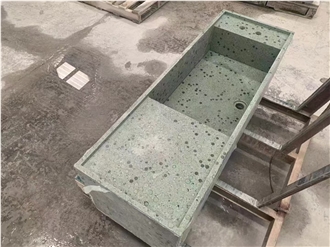 Green Design Hand Washing Table Terrazzo Stone Basin