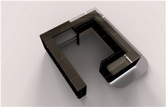 Black Marbled Bar Table Custom Furniture