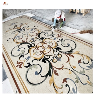 Carpet Custom Design Waterjet Pattern Inlay Medallion