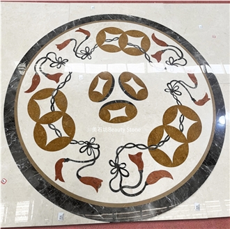 Copper Coin Design Waterjet Medallions Pattern