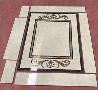 Elevator Cabin Floor Marble Waterjet Pattern Medallions