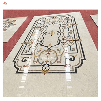 Flooring Design Water Jet Marble Carpet Medallion