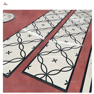 Flower Design Simple Pattern Waterjet Carpet Medallions