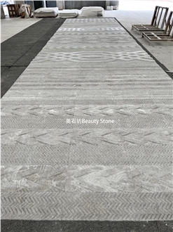 Grey Marble Carved Panel Building Ornaments