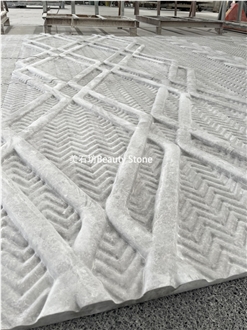 Grey Marble Carved Panel Building Ornaments