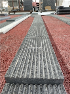 Grooved Grey Granite Kerbstone