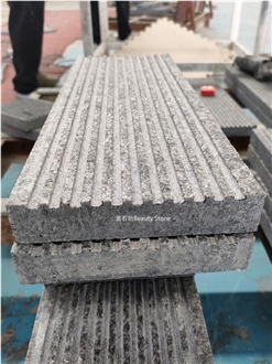 Grooved Grey Granite Kerbstone