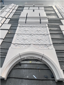 Limestone Outside Building Ornaments Carving Wall Panels