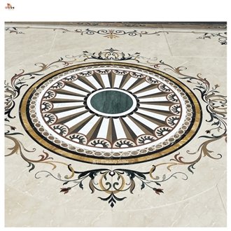 Luxury Design Natural Marble Pattern Waterjet Medallions
