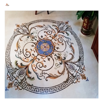 Luxury House Flooring Inlay Waterjet Medallions Pattern