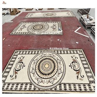 Luxury Marble For Villa House Waterjet Inlay Medallion