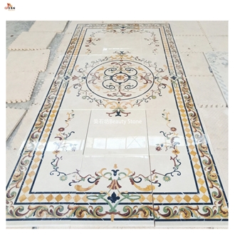 Luxury Villa Flooring Waterjet Carpet Medallions