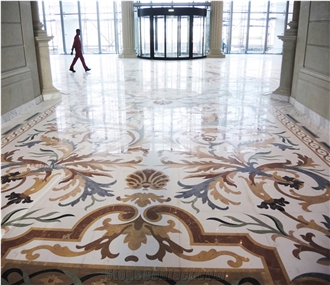 Luxury Waterjet Pattern Medallions For Hotel Villa