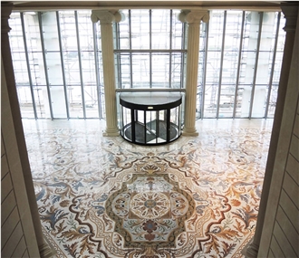 Luxury Waterjet Pattern Medallions For Hotel Villa