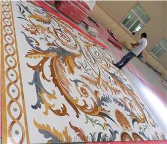 Luxury Waterjet Pattern Medallions For Hotel Villa