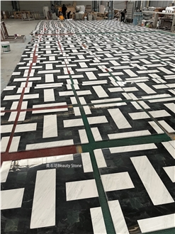 Marble Water Jet Polished Tiles For Flooring