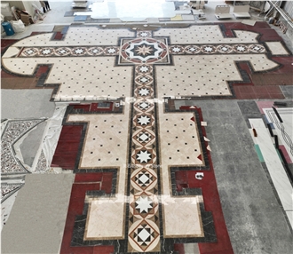 Marble Waterjet Medallions Polished Pattern Product
