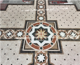 Marble Waterjet Medallions Polished Pattern Product