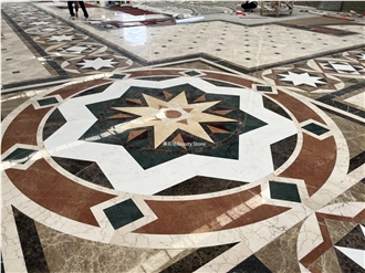 Marble Waterjet Medallions Polished Pattern Product