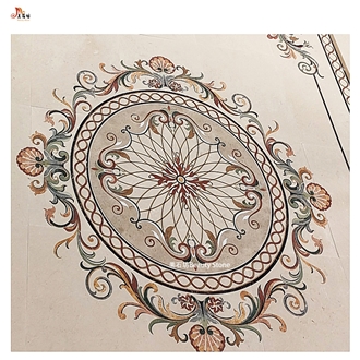 Private Villa House Waterjet Floor Medallions Pattern