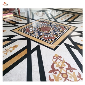 Reception Room Waterjet Medallions Carpet Pattern