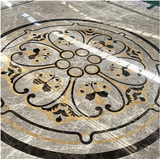 Round Flower Design  Waterjet Medallions