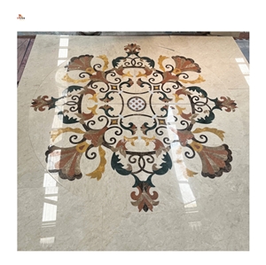 Small Inner Water Jet Flooring  Inlay Medallion Tile