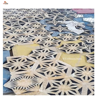 Star Design Flooring Waterjet Pattern Medallion For Villa