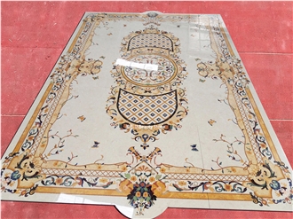 Waterjet Cut Inlay Carpet Medallion Pattern For Villa House Decoration