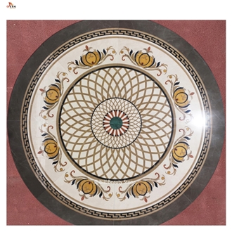 Waterjet Pattern Luxury Round Medallions Villa Floor