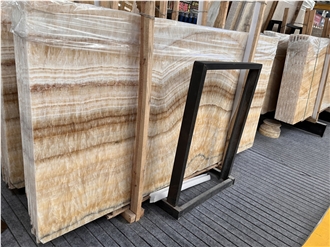 Yellow Onyx Slabs For Floor Wall Decoration