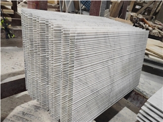 Carrara White Marble Bamboo Textured 3D Wall Decor Panels