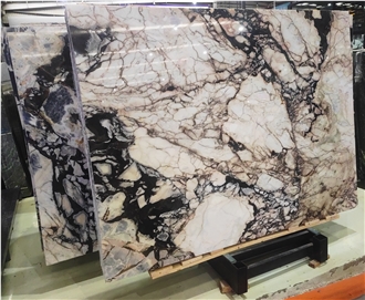 Characteristic New Dark Rose Marble Slab Pattern