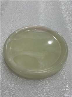 Jade Green Onyx Round Jewelry Dishes