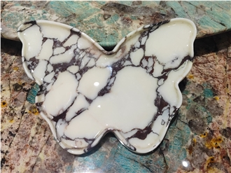 Luxury Butterfly Calacatta Viola Marble Trays