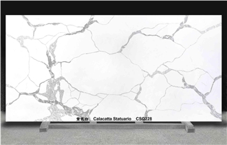 Calacatta Statuario CSQ228 Quartz Slabs