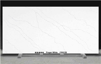 Prager White Quartz Slabs