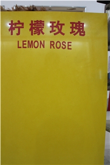 Lemon Rose Artificial Yellow Quartz Slabs & Tiles