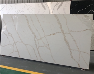 Pure Calacatta Quartz Slabs & Tiles With High Quality